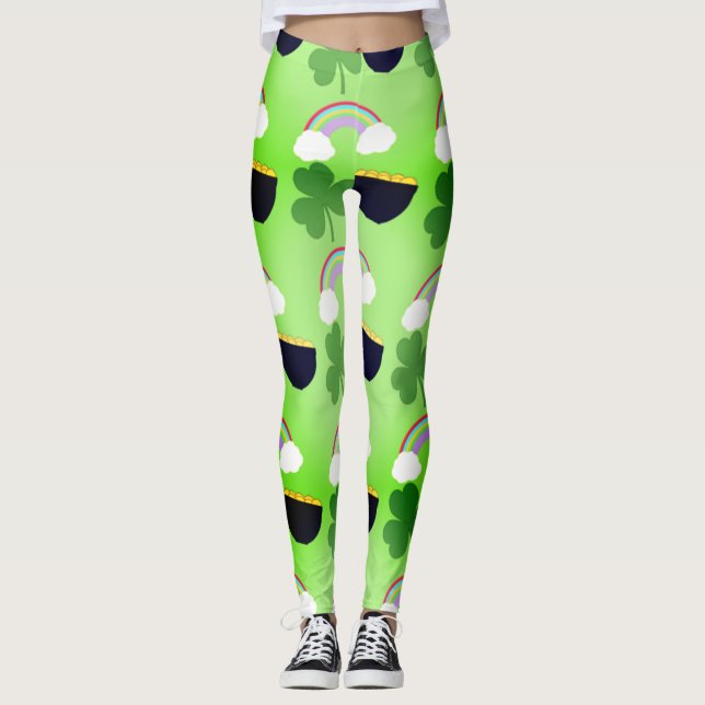 Leggings Patrón del Día de San Patricio (Anverso)