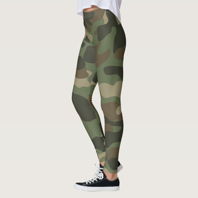 Leggings Patrón del Ejército Camo Verde (Izquierda)