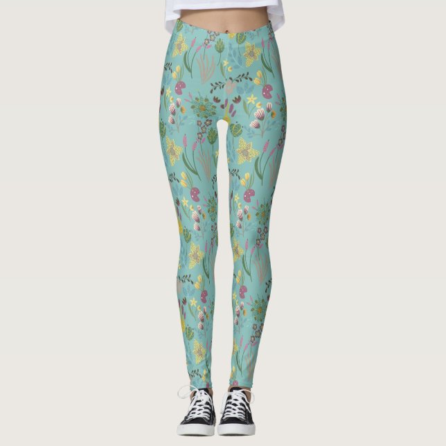 Leggings Patrón desigual de verano (Anverso)