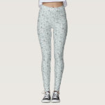 Leggings Patrón dibujado a mano de arcos azules de Coquette<br><div class="desc">Coqueta y leggings caprichosas con ilustracion de arcos y corazones azules dibujado a mano.</div>