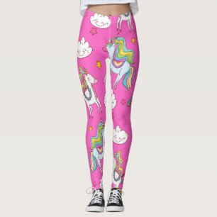 Leggings Patrón divertido de unicornio