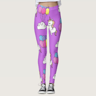 Leggings Patrón Divertido de Unicornio Caballo Mágico