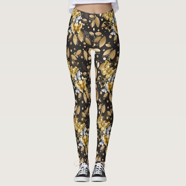 Leggings Patrón dorado 06.bw DGrey BG (Anverso)