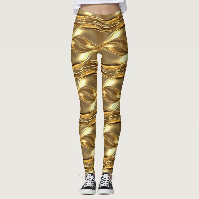 Leggings Patrón dorado cautivador (Anverso)