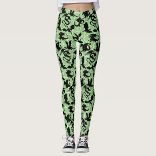 Leggings Patrón Dragon 01.wx4x4.azul LGreen BG