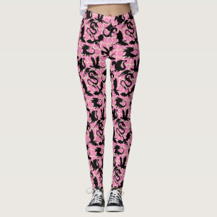 Leggings Patrón Dragon 01.wx4x4.blue Pink BG