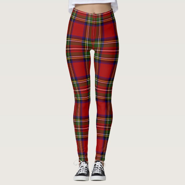 Leggings Patrón escocés de Royal Stewart Tartán Plaid (Anverso)