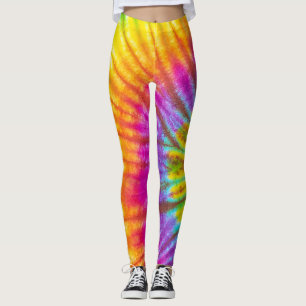 Leggings Patrón espiral de color arcoiris