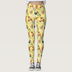 Leggings Patrón estético BOHO A10 L BG amarillo