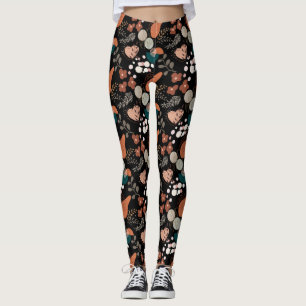Leggings Patrón estético BOHO A10 Negro BG