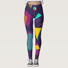 Leggings Patrón estilo memphis de los años 90