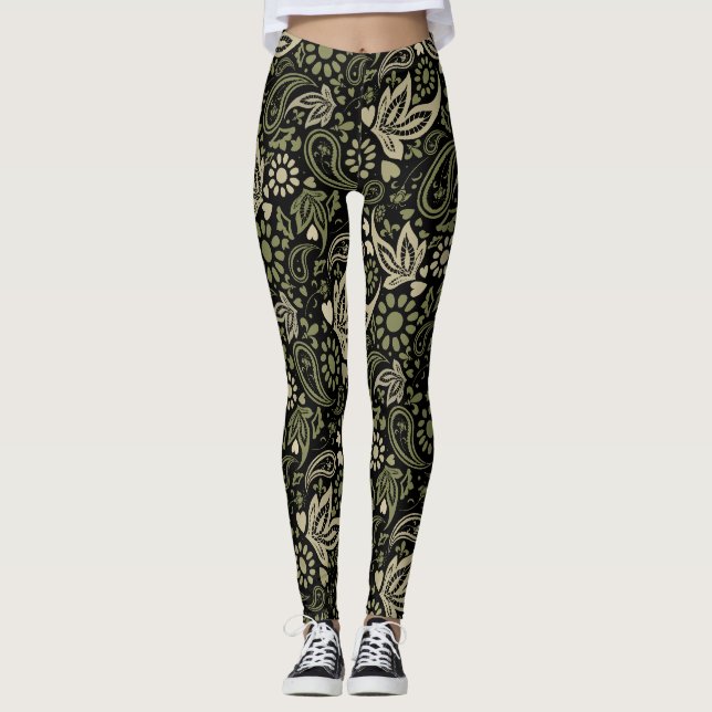 Leggings Patrón étnico escandinavo del Boho (Anverso)