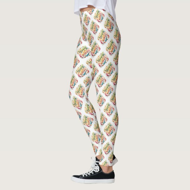 Leggings Patrón feliz de Pascua (Izquierda)