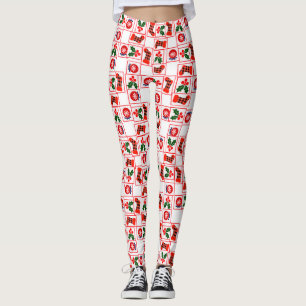 Leggings Patrón festivo de Navidad