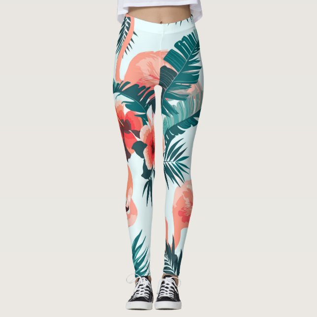 Leggings Patrón Flamingo (Anverso)