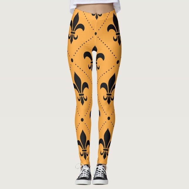 Leggings Patrón Fleur De Lis (Anverso)