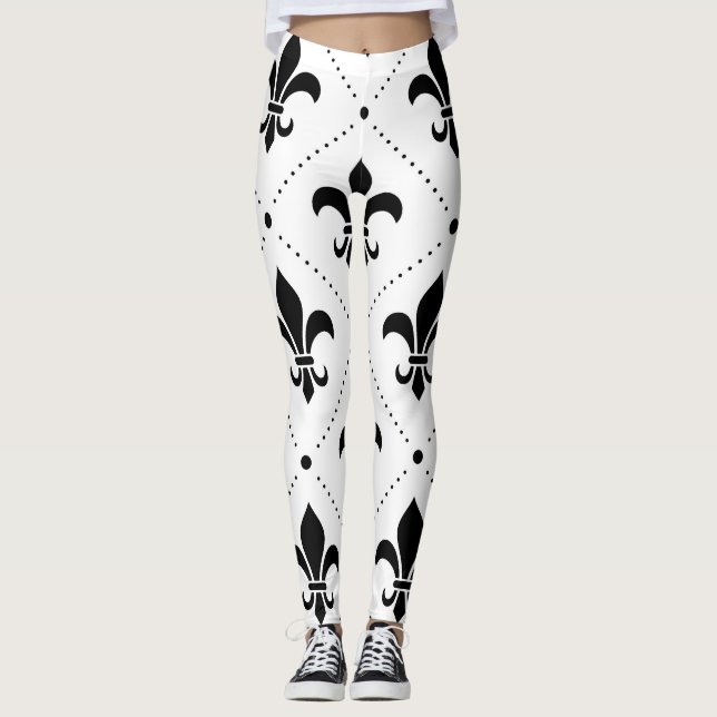 Leggings Patrón Fleur De Lis (Anverso)