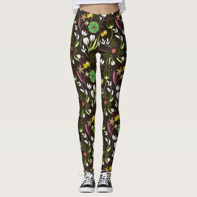 Leggings Patrón floral (Anverso)
