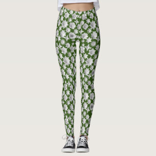 Leggings Patrón floral 3D 01.wx4.DGreen BG