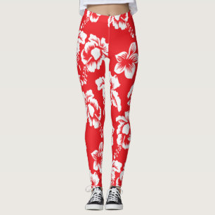 Leggings Patrón floral Aloha Hawaiano Hibiscus