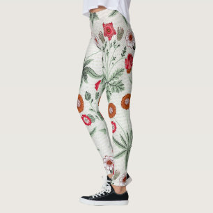 Leggings Patrón floral animado flores coloridas