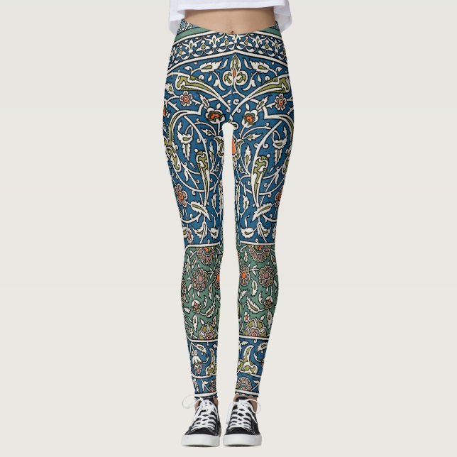 Leggings Patrón floral arabesco vintage (Anverso)