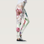 Leggings Patrón floral asiático delicado de color de agua<br><div class="desc">Acuarela elegante delicado patrón de flores asiáticas Leggings.</div>