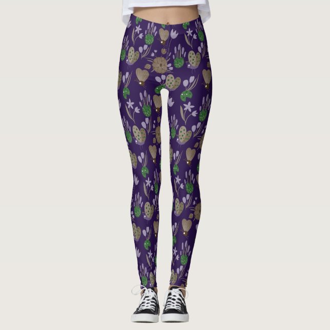 Leggings Patrón floral azul (Anverso)