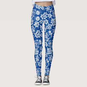 Leggings Patrón floral.b Azul BG