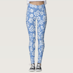 Leggings Patrón floral.b L Azul BG