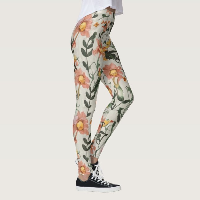 Leggings Patrón floral botánico (Derecha)
