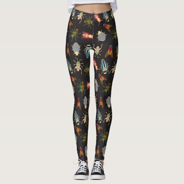 Leggings Patrón floral colorido (Anverso)