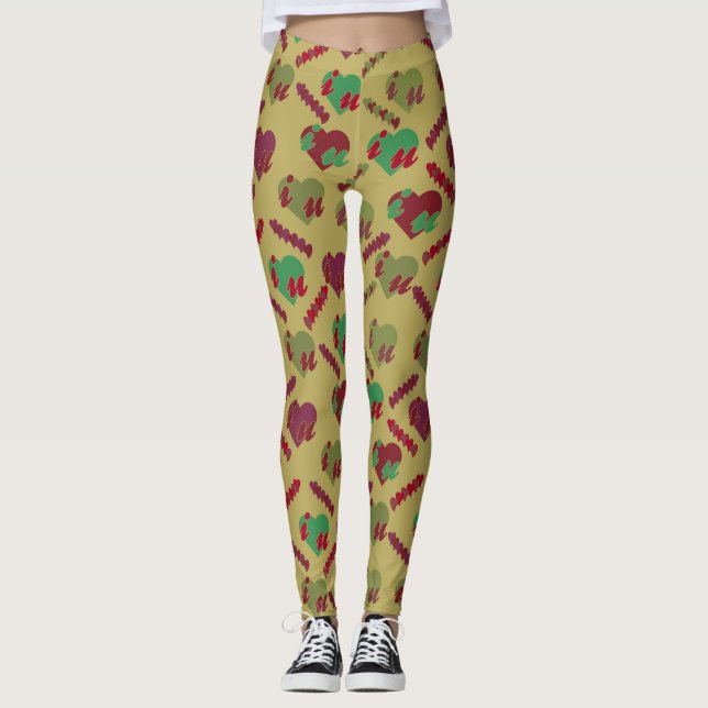 Leggings Patrón floral colorido (Anverso)