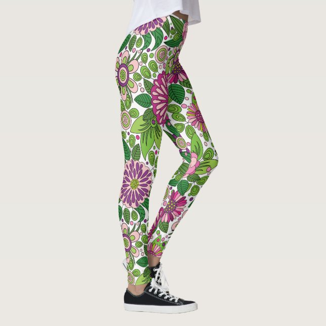 Leggings Patrón floral colorido (Derecha)