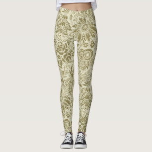 Leggings Patrón floral Damask antiguo Paisley