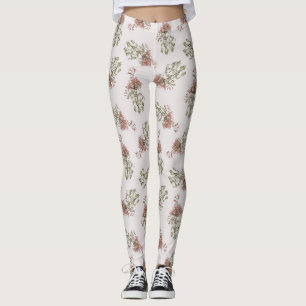 Leggings Patrón floral de armonía de floración de flor cáli