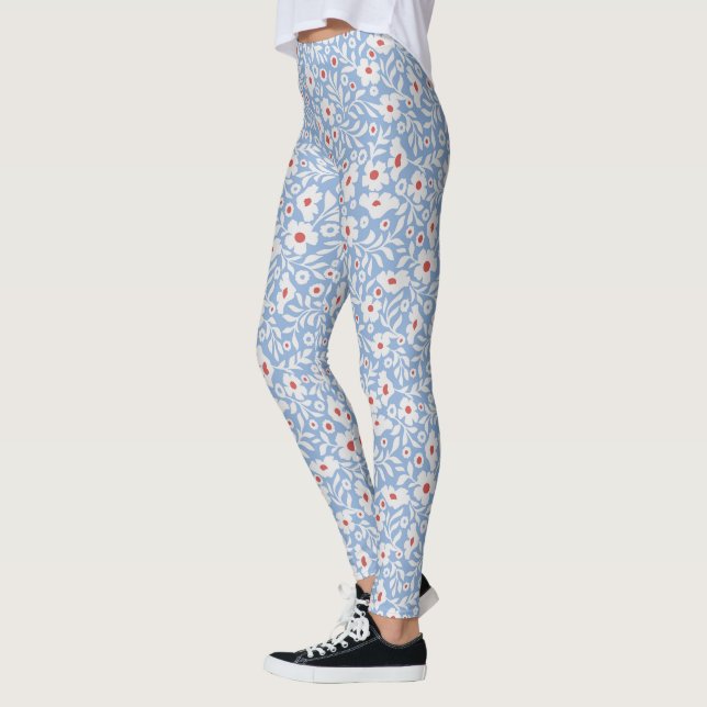 Leggings Patrón floral de bloques de madera (Izquierda)