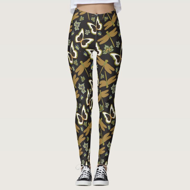Leggings Patrón floral de bonito (Anverso)