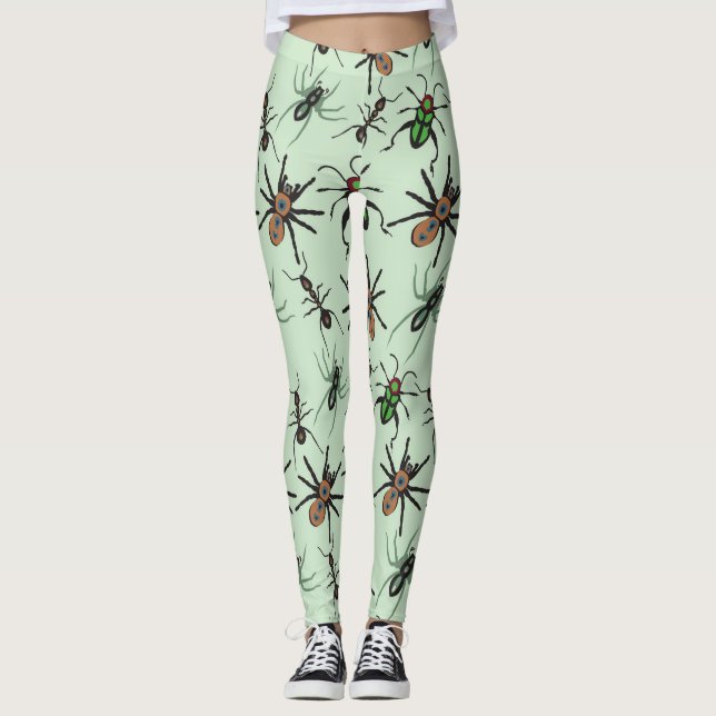 Leggings Patrón floral de bonito (Anverso)