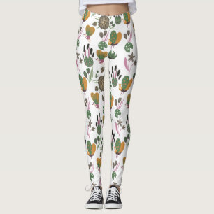 Leggings Patrón floral de corte
