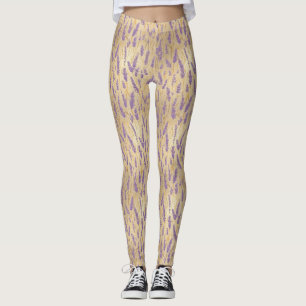 Leggings Patrón floral de lavanda