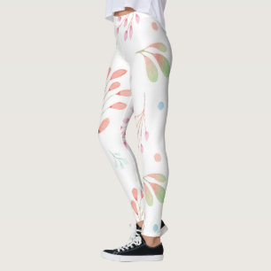 Leggings Patrón floral de mármol rosa blanco Guay Mujeres d