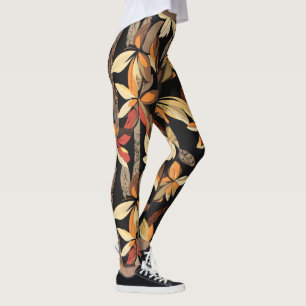 Leggings Patrón floral de otoño