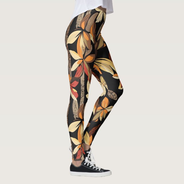 Leggings Patrón floral de otoño (Derecha)