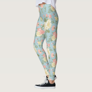 Leggings Patrón floral de Peony Garden
