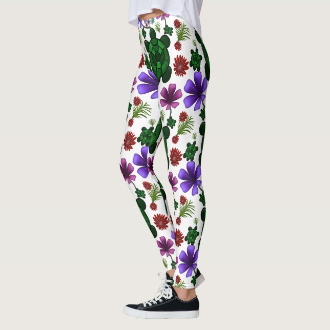 Leggings Patrón floral de tortugas  (Izquierda)