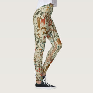 Leggings Patrón floral de William Morris Acanthus Embroider