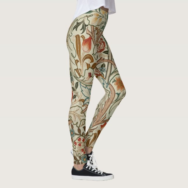 Leggings Patrón floral de William Morris Acanthus Embroider (Derecha)
