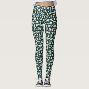 Leggings Patrón floral denso decorativo vintage