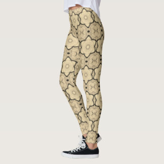 Leggings Patrón floral en tonos sepia